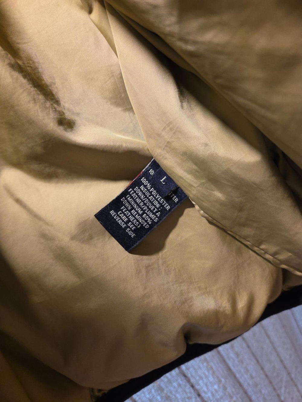 Ralph Lauren Sport Polo Sport Black Puffer Jacket Yellow Zip Pulls 24" PTP - Picture 5 of 9